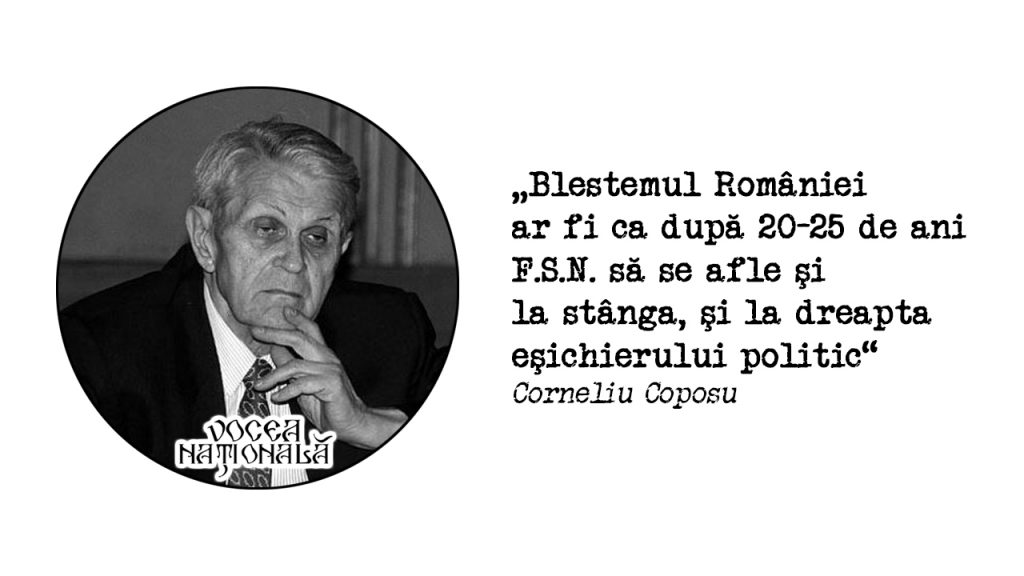 Blestemul României ar fi ca după 20-25 de ani F.S.N. să se afle şi la stânga, şi la dreapta eşichierului politic