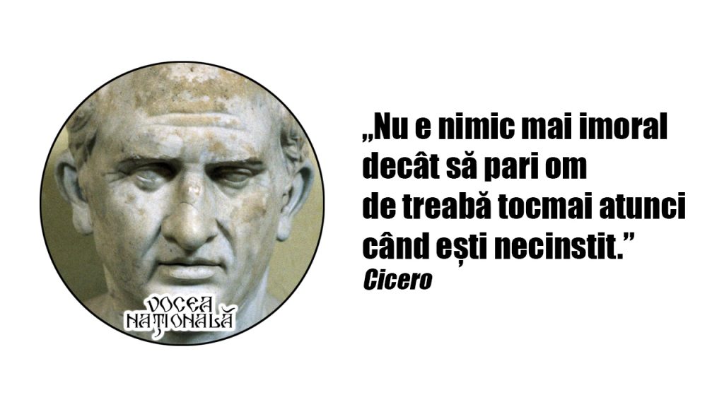 Necinstea și moralitatea, citat de Cicero