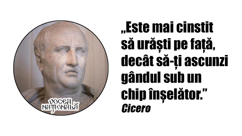 Este mai cinstit să urăști pe față, decât să-ți ascunzi gândul sub un chip înșelător