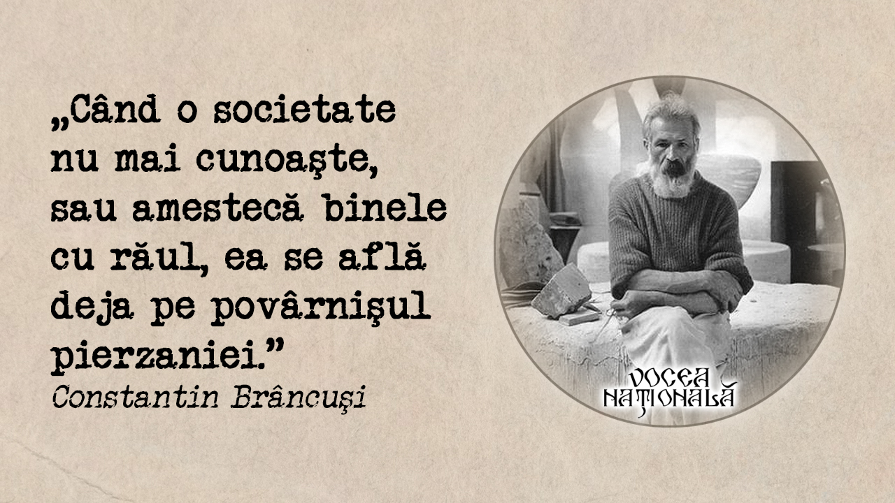 Când o societate nu mai cunoaşte, sau amestecă binele cu răul, ea se află deja pe povârnişul pierzaniei