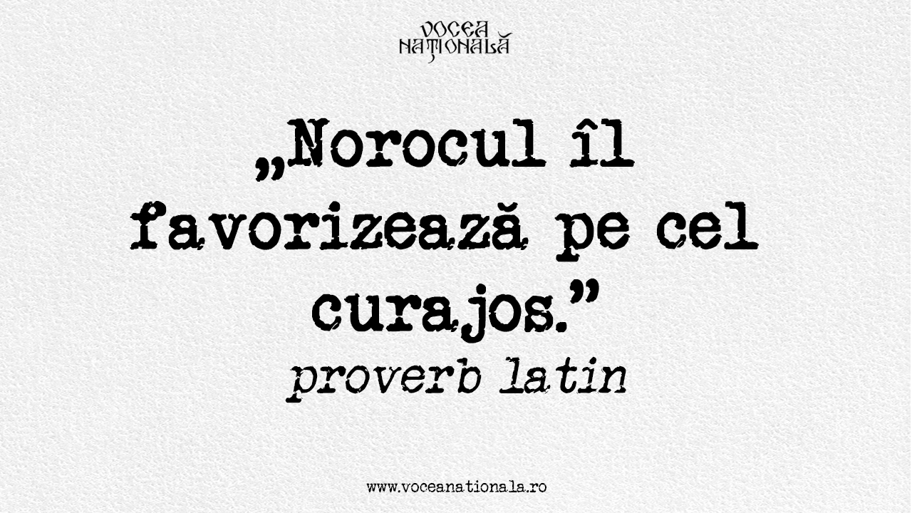 Audaces fortuna juvat. Norocul îl favorizează pe cel curajos