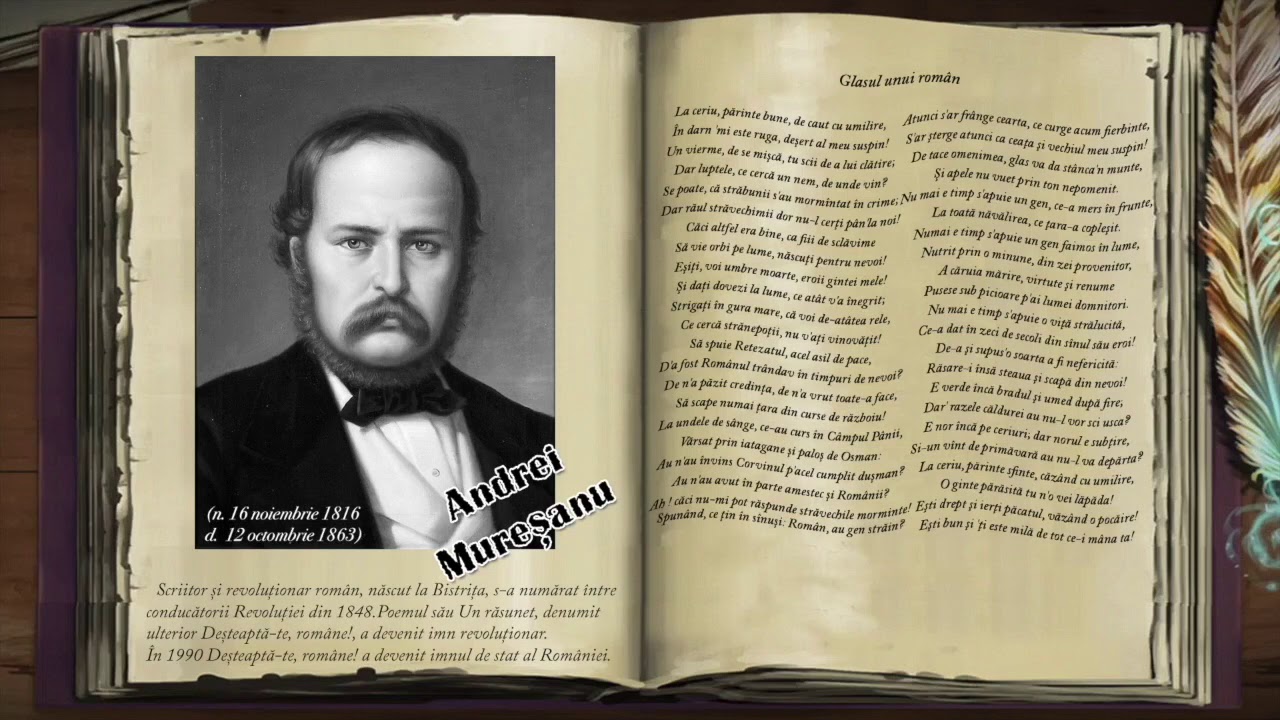 12 octombrie 1863: A încetat din viață Andrei Mureșanu, poetul imnului naţional