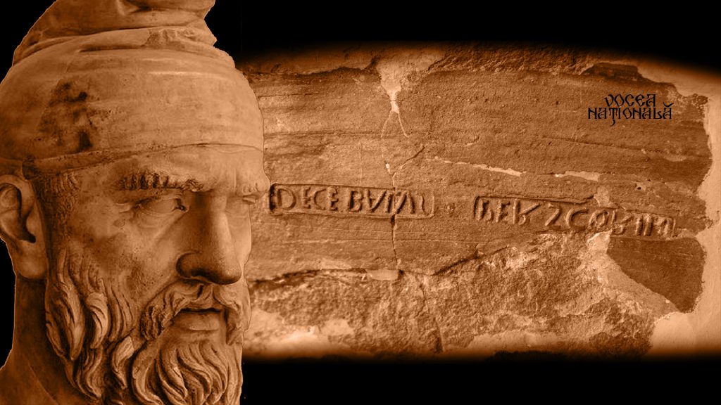 Imagine cu vasul dacic inscripționat „DECEBALVS PER SCORILO”, un artefact descoperit la Sarmizegetusa Regia, care ridică întrebări despre legătura dintre Decebal și Scorilo.