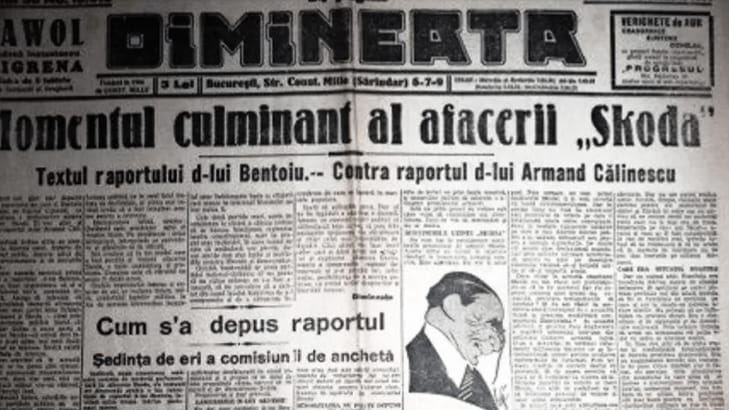 Documente istorice despre Afacerea Škoda, unul dintre cele mai mari scandaluri de corupție din România interbelică